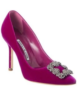 Manolo Blahnik Hangisi 105 Velvet Pump Women