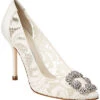 Manolo Blahnik Hangisi 105 Lace Pump Women