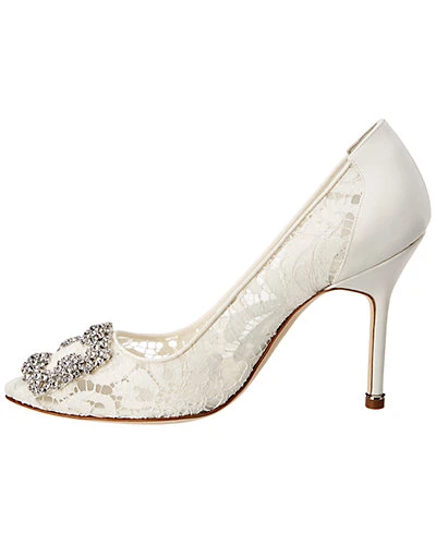 Manolo Blahnik Hangisi 105 Lace Pump Women 2 Manolo Blahnik Hangisi 105 Lace Pump Women - Image 2