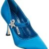Manolo Blahnik Galaxi 90 Satin Pump Women