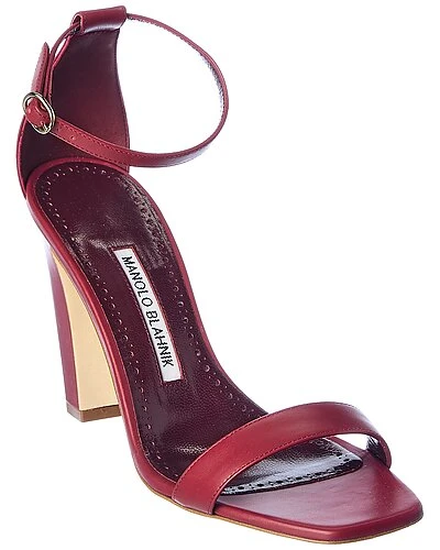 Manolo Blahnik Ressata 105 Leather Sandal Women 1 Manolo Blahnik Ressata 105 Leather Sandal Women