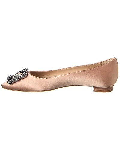 Manolo Blahnik Hangisi Satin Flat Women 2 Manolo Blahnik Hangisi Satin Flat Women - Image 2