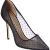 Manolo Blahnik LA 105 Dotted Mesh & Satin Pump Women