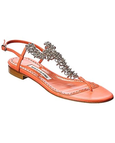 Manolo Blahnik Leather Sandal Women 1 Manolo Blahnik Leather Sandal Women