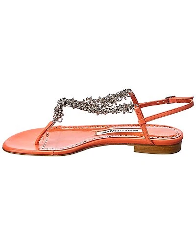 Manolo Blahnik Leather Sandal Women 2 Manolo Blahnik Leather Sandal Women - Image 2