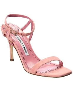 Manolo Blahnik Elvirapla 90 Suede Sandal Women