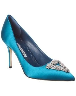 Manolo Blahnik Trina 90 Satin Pump Women