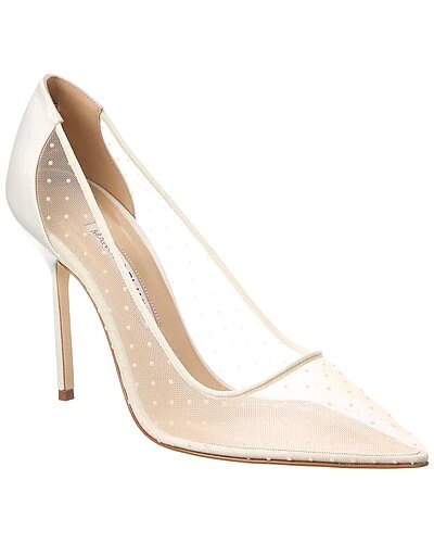 Manolo Blahnik 100 Mesh & Satin Pump Women 1 Manolo Blahnik 100 Mesh & Satin Pump Women