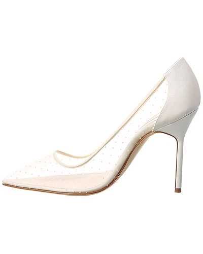 Manolo Blahnik 100 Mesh & Satin Pump Women 2 Manolo Blahnik 100 Mesh & Satin Pump Women - Image 2