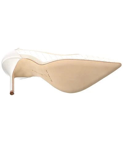 Manolo Blahnik 100 Mesh & Satin Pump Women 4 Manolo Blahnik 100 Mesh & Satin Pump Women - Image 4