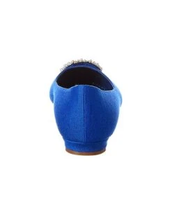 Manolo Blahnik Hangisi Linen Flat Women 7 Manolo Blahnik Hangisi Linen Flat Women -Manolo Blahnik 1313382825 RLLD 3