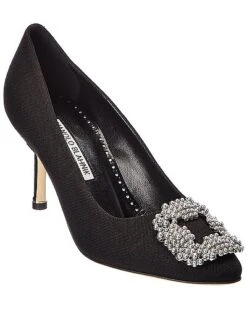 Manolo Blahnik Hangisi 70 Linen Pump Women