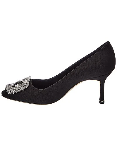 Manolo Blahnik Hangisi 70 Linen Pump Women 2 Manolo Blahnik Hangisi 70 Linen Pump Women - Image 2