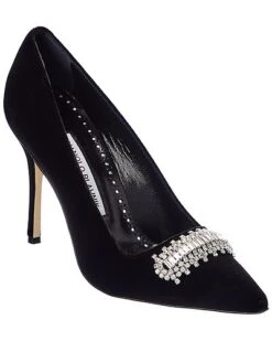 Manolo Blahnik Ttara 105 Velvet Pump Women