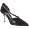 Manolo Blahnik Repim 90 Suede & Leather Pump Women