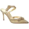Manolo Blahnik Lurum 90 Mesh & Leather Pump Women