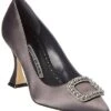 Manolo Blahnik Fabeta 90 Satin Pump Women