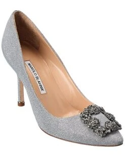 Manolo Blahnik Hangisi 90 Glitter Pump Women