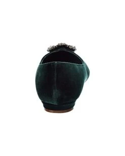 Manolo Blahnik Hangisi Velvet Flat Women -Manolo Blahnik 1313436102 RLLD 3