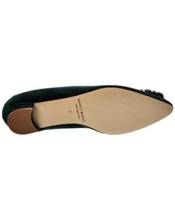 Manolo Blahnik Hangisi Velvet Flat Women -Manolo Blahnik 1313436102 RLLD 4
