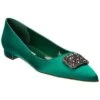 Manolo Blahnik Floritanu Satin Flat Women