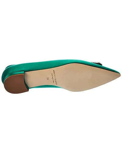 Manolo Blahnik Floritanu Satin Flat Women 4 Manolo Blahnik Floritanu Satin Flat Women - Image 4