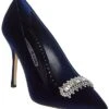 Manolo Blahnik Ttara 105 Velvet Pump Women