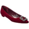Manolo Blahnik Hangisi Suede Flat Women