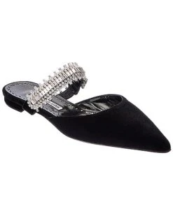 Manolo Blahnik Lutara Velvet Flat Women