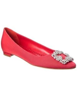 Manolo Blahnik Hangisi Grosgrain Flat Women