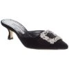 Manolo Blahnik Ysale Jewel 50 Velvet Pump Women
