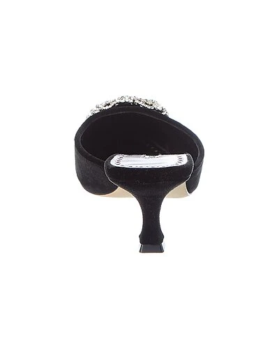 Manolo Blahnik Ysale Jewel 50 Velvet Pump Women 3 Manolo Blahnik Ysale Jewel 50 Velvet Pump Women - Image 3
