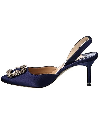 Manolo Blahnik Hangisisli 70 Satin Slingback Pump Women 2 Manolo Blahnik Hangisisli 70 Satin Slingback Pump Women - Image 2