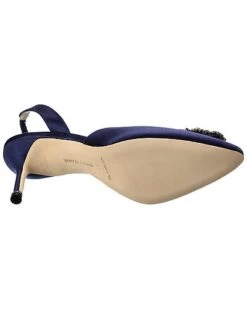 Manolo Blahnik Hangisisli 70 Satin Slingback Pump Women 8 Manolo Blahnik Hangisisli 70 Satin Slingback Pump Women -Manolo Blahnik 1313523337 RLLD 4
