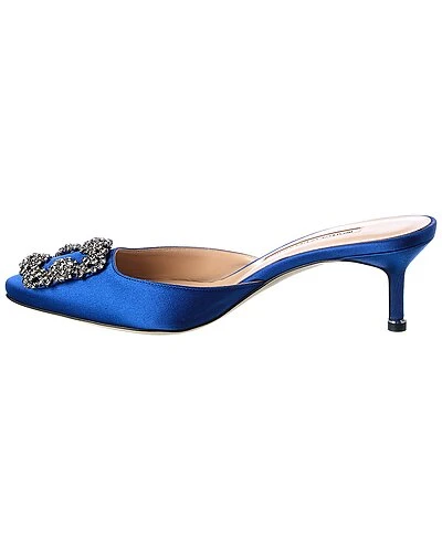 Manolo Blahnik Hangisimu 50 Satin Pump Women 2 Manolo Blahnik Hangisimu 50 Satin Pump Women - Image 2