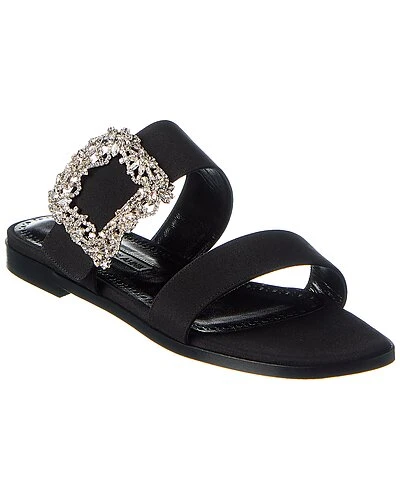 Manolo Blahnik Tituba Silk Sandal Women 1 Manolo Blahnik Tituba Silk Sandal Women