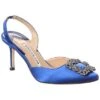 Manolo Blahnik Hangisli 70 Satin Slingback Pump Women