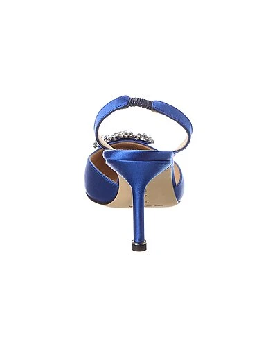 Manolo Blahnik Hangisli 70 Satin Slingback Pump Women 3 Manolo Blahnik Hangisli 70 Satin Slingback Pump Women - Image 3