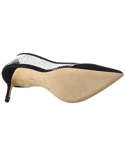 Manolo Blahnik Pachana 90 Vinyl & Suede Pump Women 4 Manolo Blahnik Pachana 90 Vinyl & Suede Pump Women - Image 4