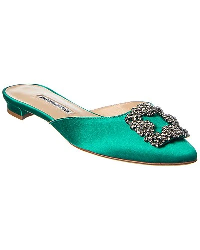 Manolo Blahnik Hangisimu Satin Flat Women 1 Manolo Blahnik Hangisimu Satin Flat Women