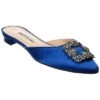 Manolo Blahnik Hangisimu Satin Flat Women