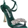 Manolo Blahnik Finah 90 Satin Sandal Women
