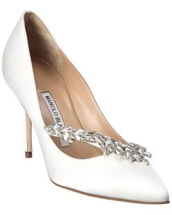 Manolo Blahnik Nadira 90 Satin Pump Women