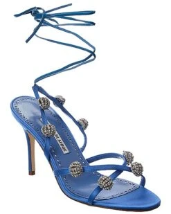 Manolo Blahnik Elsaka 90 Satin Sandal Women