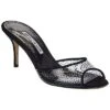 Manolo Blahnik Jadifa 70 Vinyl & Suede Sandal Women
