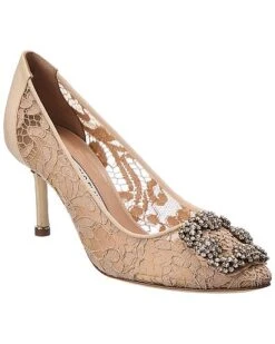 Manolo Blahnik Hangisi 70 Lace Pump Women