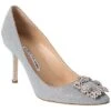 Manolo Blahnik Hangisi 90 Glitter Pump Women