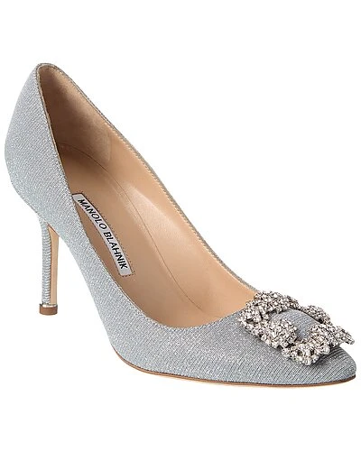 Manolo Blahnik Hangisi 90 Glitter Pump Women 1 Manolo Blahnik Hangisi 90 Glitter Pump Women