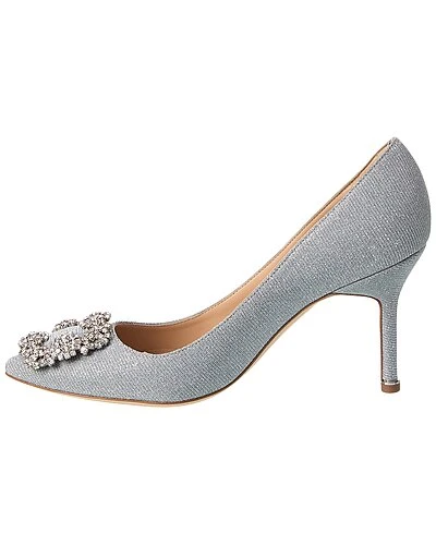 Manolo Blahnik Hangisi 90 Glitter Pump Women 2 Manolo Blahnik Hangisi 90 Glitter Pump Women - Image 2