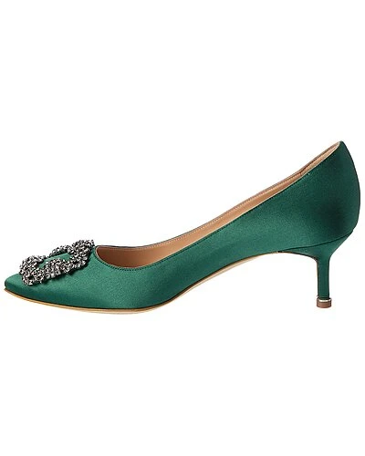 Manolo Blahnik Hangisi 50 Satin Pump Women 2 Manolo Blahnik Hangisi 50 Satin Pump Women - Image 2